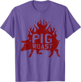 Flavorful Roasted Pork Pig Roast Meat grilling Roast Grilled Barbecue T-Shirt - Purple Heather
