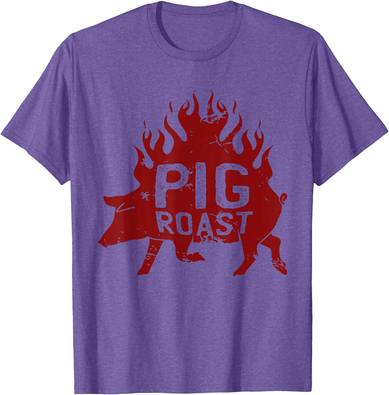Flavorful Roasted Pork Pig Roast Meat grilling Roast Grilled Barbecue T-Shirt - Purple Heather