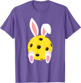 Cute Rabbit Lover Bunny Graphic T-Shirt (Black) in Purple Heather