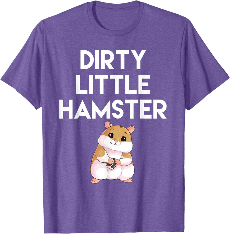 Dirty Little Hamster Cute Hamster Picture T-Shirt - Purple Heather
