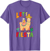 Funny Sloth And Llama Let's Fiesta Cinco De Mayo Sloth And Llama Let's Fiesta Cinco De Mayo Mexican Party T-Shirt - Purple Heather
