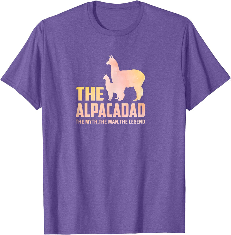 Daddy Llama Shirt Co. The Alpaca Dad Funny Llama Alpaca Lover Papa Fathers T-Shirt - Purple Heather