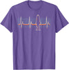 Salmon Fishing Heartbeat Retro Vintage 80s Gift Salmon Fish Retro Heartbeat Vintage 80s Style Gift T-Shirt - Purple Heather