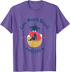 YO MINUS Cow Wreck Beach Anegada British Virgin Islands T-Shirt - Purple Heather
