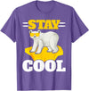 Polar Bear Antartica Arctic SteMi Apparel Stay Cool Polar Bear Arctic Animal Ice Bear Lover T-Shirt - Purple Heather