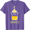 atelier mushroom HONEY Sweet Honey Bear Honey Bottle & Yellow Heart Graphic T-Shirt - Purple Heather