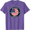 Bear Lake Souvenir Cabin Bear Lake - Patriotic Idaho Souvenir T-Shirt - Purple Heather