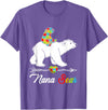 Cute Nana Bear Autism Awareness Graphic Cute Nana Bear Autism Awareness Autistic Family Lover T-Shirt - Purple Heather