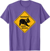 Australia Retro Koala Co. Koala Bear Warning Sign - Drop Bears Funny Koalas Australia T-Shirt - Purple Heather
