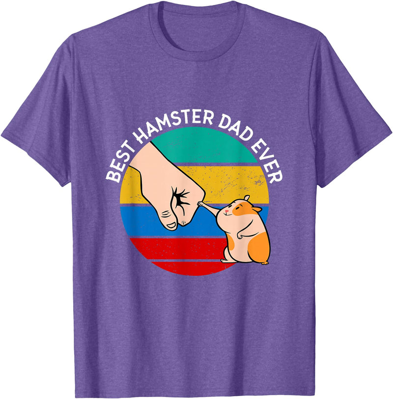 Best Hamster Dad Ever T-Shirt - Purple Heather