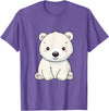 Polar Bears Shirts Cute Kawaii Polar Bears Lovers Gifts, White Bears T-Shirt - Purple Heather