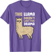 Funny Llama And Alpaca Gifts This Llama Doesn't Like Your Drama Funny Llama T-Shirt - Purple Heather