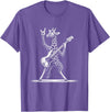 Funny Guitar Giraffe Lovers Costume for Guitarist Rock n Roll Giraffe Playing Guitar Funny Mens Womens Giraffe T-Shirt - Purple Heather