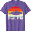 BoredKoalas Fish Fishing Shirts Fisherman Gifts Small Fish Retro Bass Fishing Family Matching Son Boys Gift T-Shirt - Purple Heather