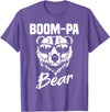 Boom-Pa Bear Funny Gifts Apparel Boom-Pa Bear Wearing Cool Sunglasses Fathers Day Gift T-Shirt - Purple Heather