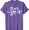 Wilder Löwe und Wolf von FT Designs Wild Lion and Wolf T-Shirt - Purple Heather