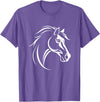 Horse Designs. Horse Equestrian Riding Graphic T-Shirt - Purple Heather