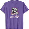Not Quite Right California Über Alles with Roaring Grizzly Bear T-Shirt - Purple Heather
