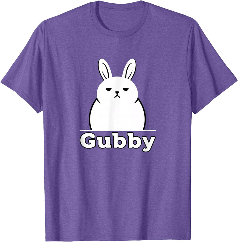 Gubby Rabbit Anime Funny Character Cute Grumpy Bunny T-Shirt in Purple Heather