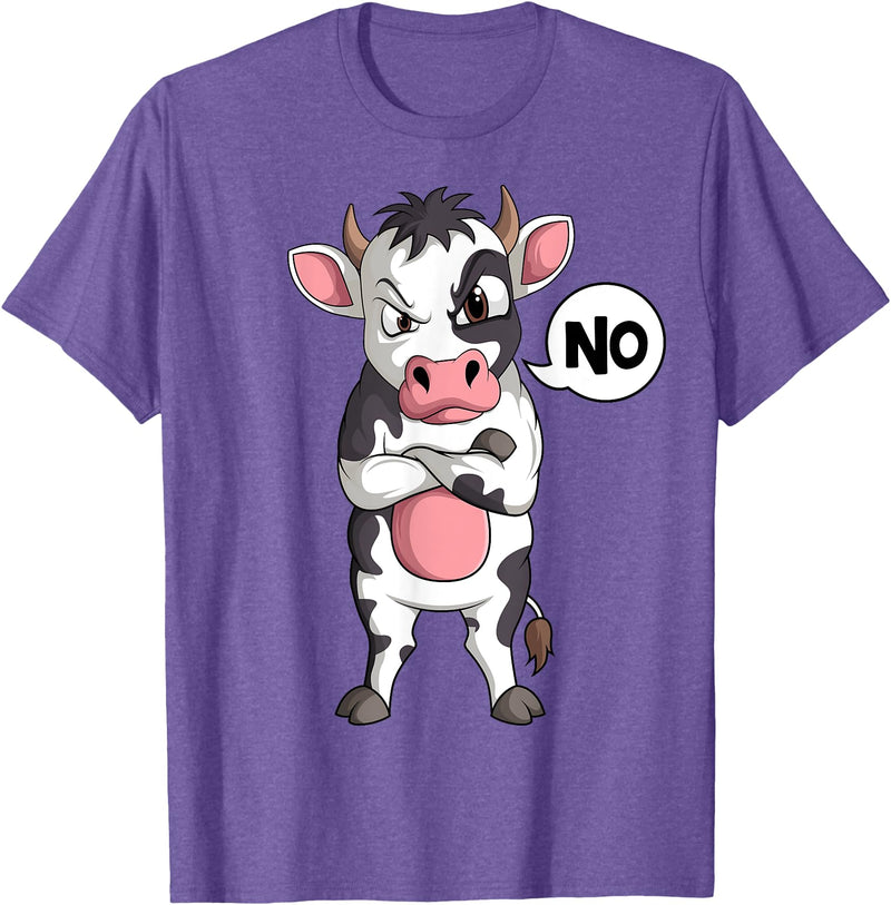 Funny Cow Lover & Owner Gift Ideas Cow Farmer Kids Boys Girls Womens T-Shirt - Purple Heather