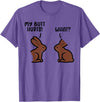 Chocolate Easter Bunnies Funny Rabbit Bunny Candy Men Women T-Shirt in Purple Heather
