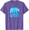 Wild Animal Alaska State Animal Polar Bear Ice Souvenir T-Shirt - Purple Heather