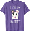 I Love My Hammy T Shirt for Hamster Lovers T-Shirt - Purple Heather