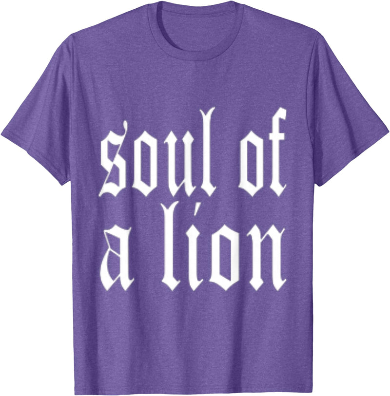 Soul Of a Lion tee Soul Of a Lion T-shirt T-Shirt - Purple Heather