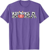 ETHRLO cow im one birthday decorations Shirts Nana Cow Print Cowboy Animal Pattern Farmer Cow Nana T-Shirt - Purple Heather
