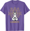 Lama Llamaste Family Summer Sport Yoga Gift Tees Llamaste Yoga Gift For Men Women Kids Lover Llama Yoga T-Shirt - Purple Heather