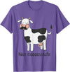 Funny Awesome Cow T-Shirts Nice Moostache - Funny Cow With Mustache T Shirt T-Shirt - Purple Heather