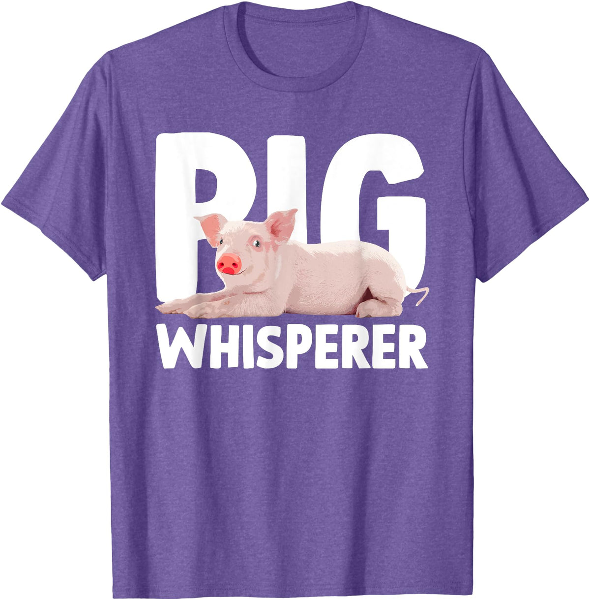 Pig Gift Pig Lover Stuff & Pig Novelty Accessories Cute Pig Whisperer Design For Men Women Farmer Pig Lovers T-Shirt - Purple Heather