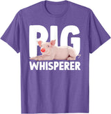 Pig Gift Pig Lover Stuff & Pig Novelty Accessories Cute Pig Whisperer Design For Men Women Farmer Pig Lovers T-Shirt - Purple Heather