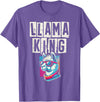 Llama Alpaca Lover Gifts Llama King Llamas Animal Lover T-Shirt - Purple Heather