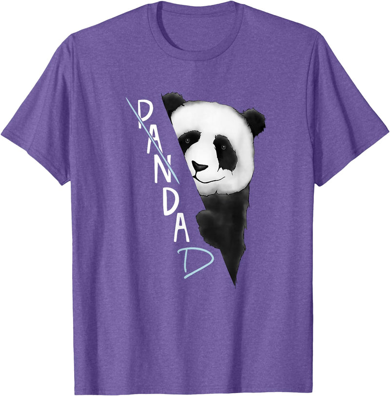 Giant Panda Fan Art SkizzenMonster PanDAD Funny Panda Bear Bad Dad Joke T-Shirt - Purple Heather