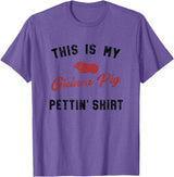 Wheek Guinea Pig Gift Apparel My Guinea Pig Pettiing Shirt Funny Pet Gift Shirt T-Shirt - Purple Heather