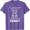 Rabbit Cuddle Bunny T-Shirt in Purple Heather