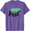 Grizzly Bear - Outdoor Apparel Bear Forest Nature Grizzly Hiking Outdoor Hunting Gift T-Shirt - Purple Heather