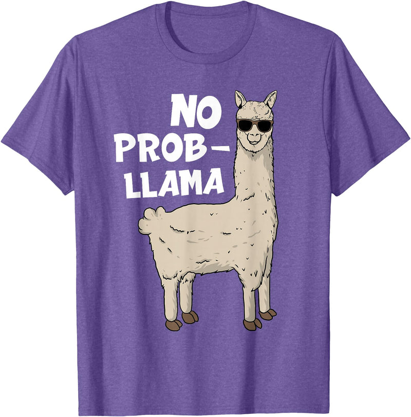 Funny Llama Gift Llama Lover Accessories & Stuff Funny Llama Design For Men Women Kids Llama Alpaca Animal T-Shirt - Purple Heather