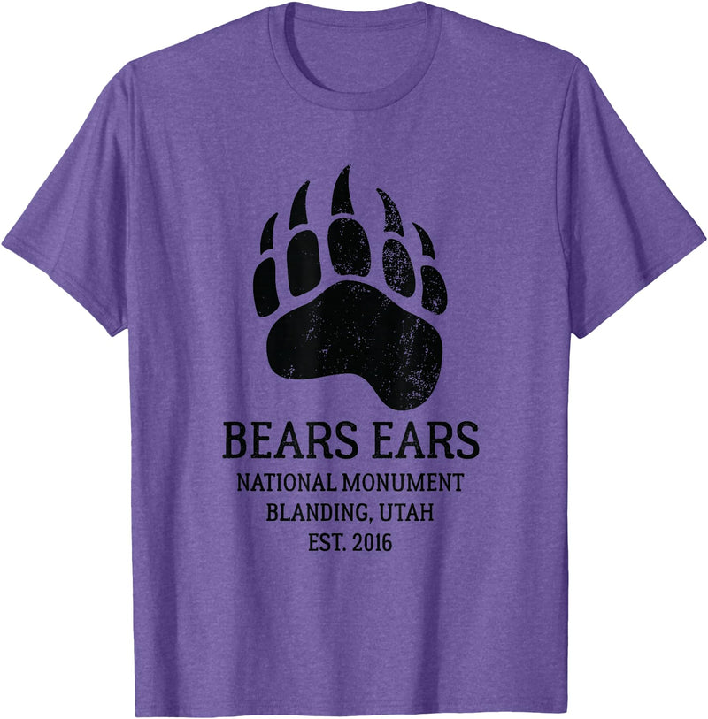 National Park Gifts Bears Ears National Monument Blanding Utah T-Shirt - Purple Heather