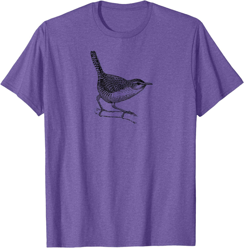 Birding Ornithologist Birds Wren Bird T-Shirt - Purple Heather