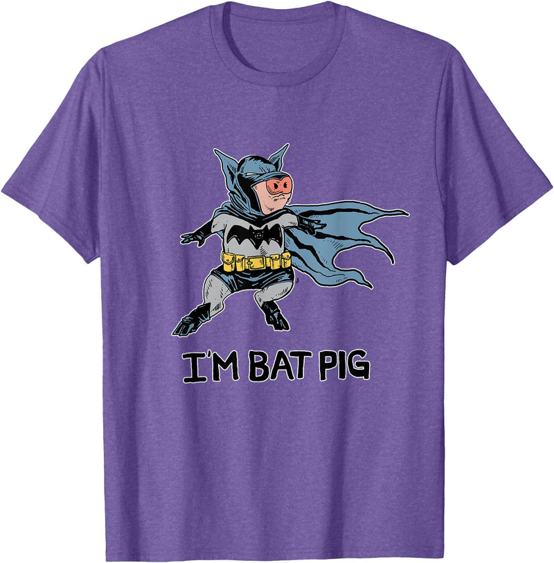 Ink Your Verse I'm Bat Pig T-Shirt - Purple Heather