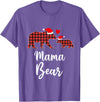 Cute Xmas Gifts Tartan Bear Cub Matching Costumes Mama Bear Buffalo Red Plaid Christmas Pajama Family Outfits T-Shirt -