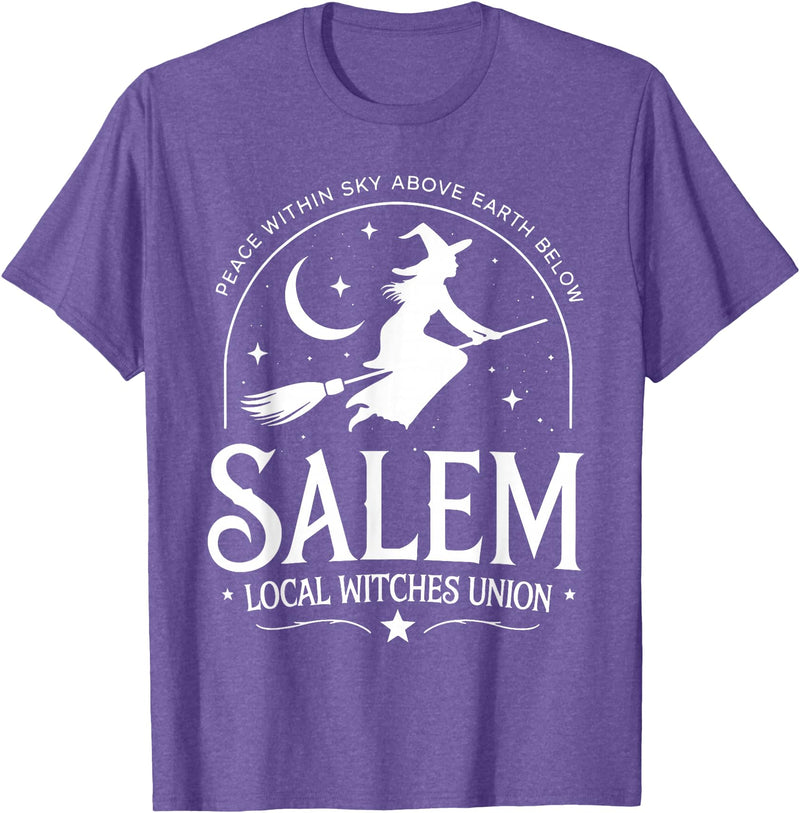 Salem Witch Halloween Apparel Salem Local Witches Union 1692 Witch Halloween Costume T-Shirt - Purple Heather