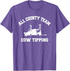 Goodtogotees All County Team Cow Tiping T-Shirt T-Shirt - Purple Heather