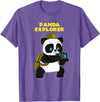 Panda Bear Lovers Clothing Panda Explorer T-Shirt - Purple Heather