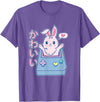 Kawaii Gamer Bunny - Rabbit Pastel Cute T-Shirt in Purple Heather