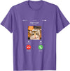Hamster Calls Funny Phone for Hamster Owners, Animal Lovers T-Shirt - Purple Heather