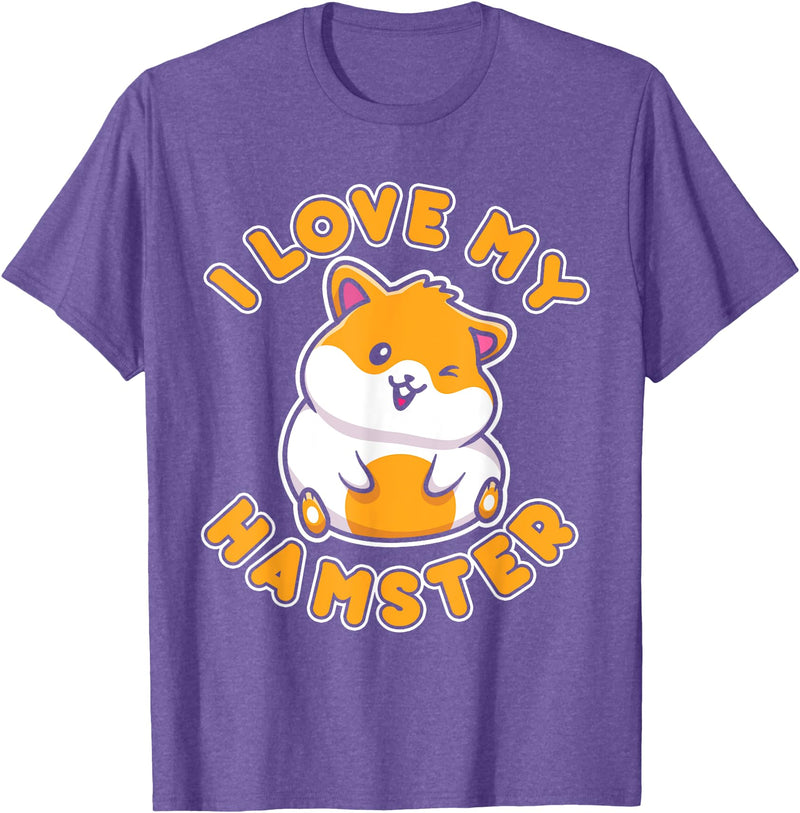 I Love My Hamster T-Shirt - Purple Heather