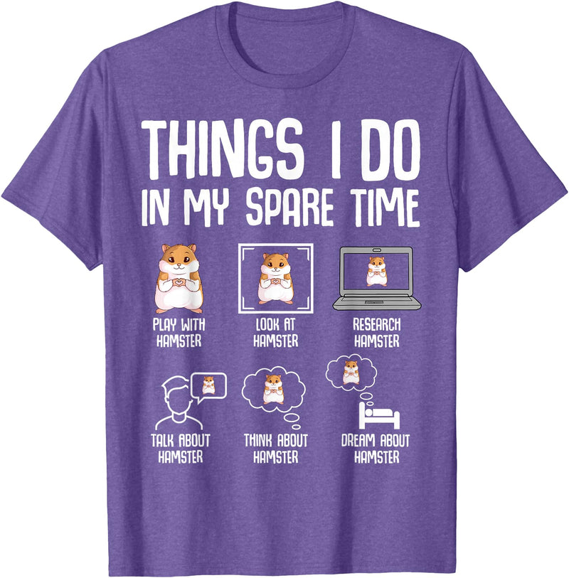 Hamster Women Kids Girls T-Shirt - Purple Heather